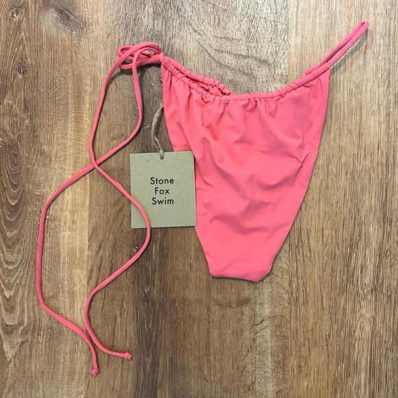 NWT Stone Fox Swim Sunset Pink River Bikini Bottom Size Large - Picture 5 of 5